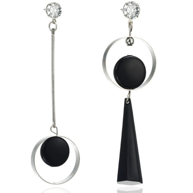 Long Slope Circle Earrings For Women