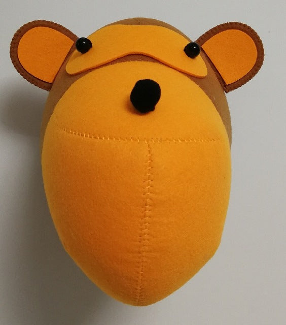 Animal Head Plush Decorations