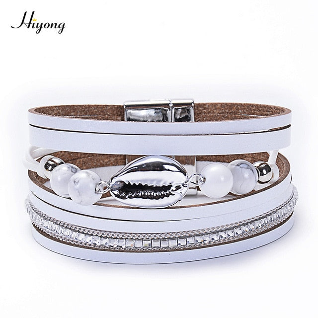 Multiple Layer Leather Bracelets For Women