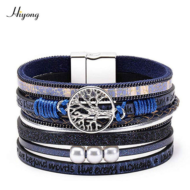 Multiple Layer Leather Bracelets For Women