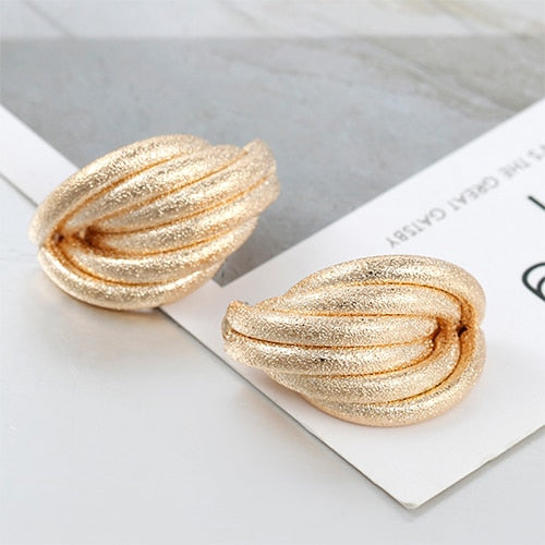 Gold Silver Alloy Drop Earrings For Women