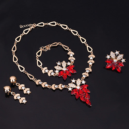 Women's Wedding Bracelet Necklace Jewelry Set