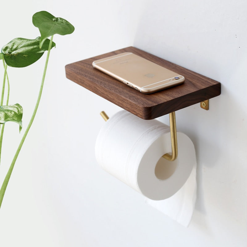 Luxury Nordic Wooden Toilet Paper Holder