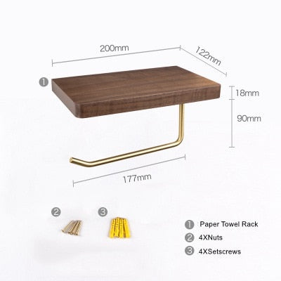 Luxury Nordic Wooden Toilet Paper Holder